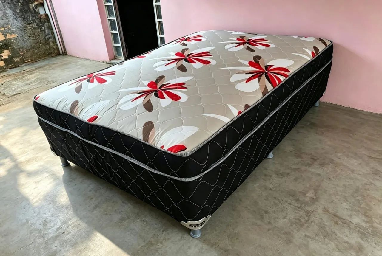 Cama Box casal de mola a pronta entrega 