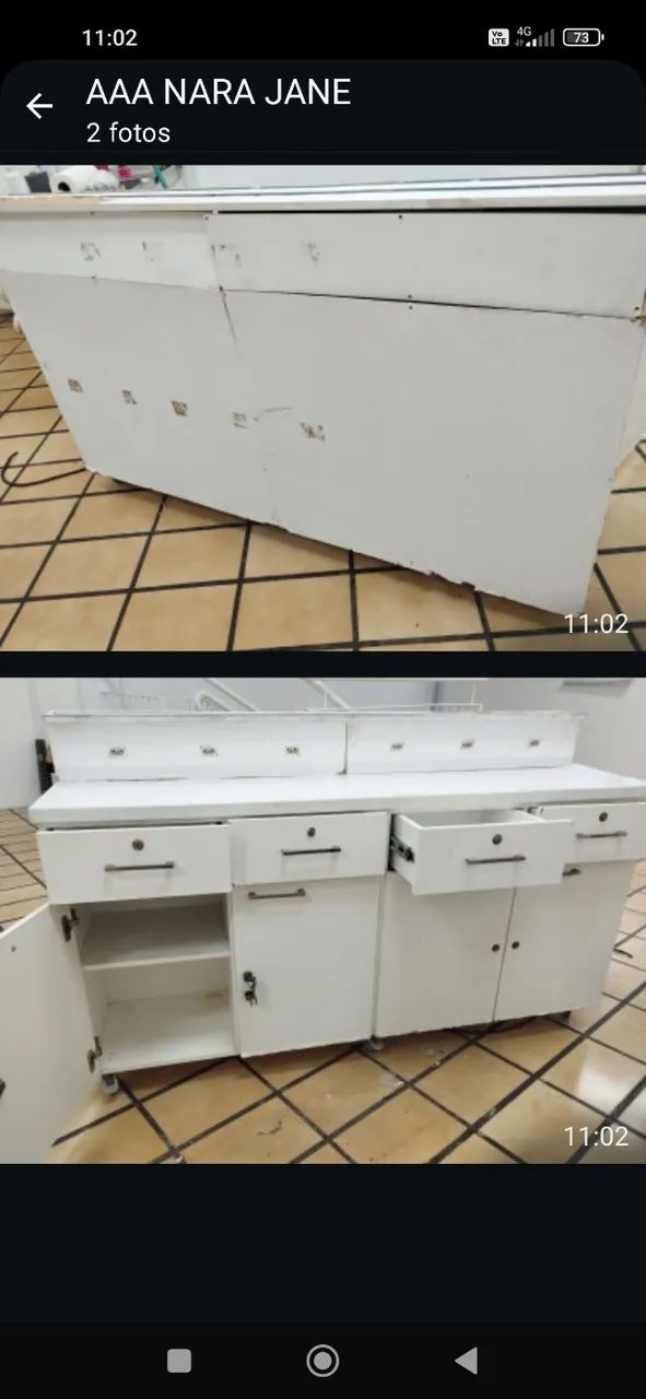 Balcão e chapas de MDF