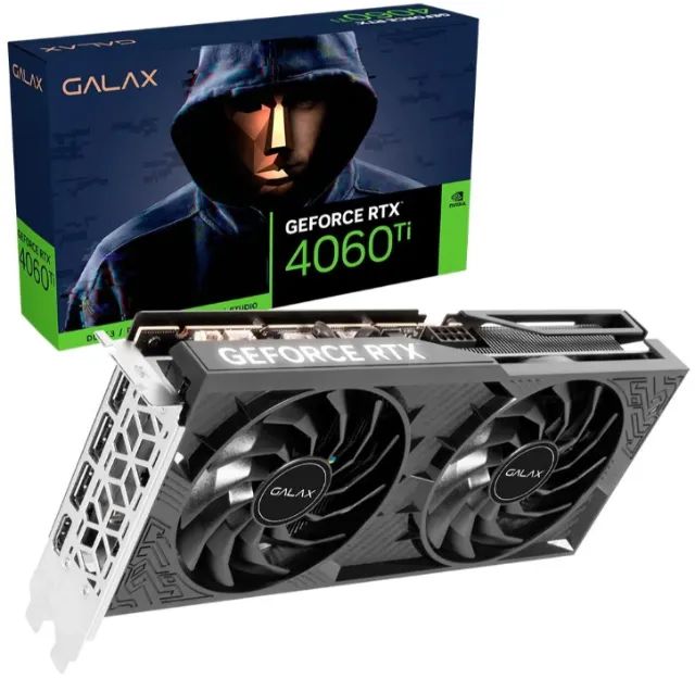 Placa de Vídeo RTX 4060 Ti Click OC Galax NVIDIA GeForce, 8 GB GDDR6, DLSS, Ray Tracing