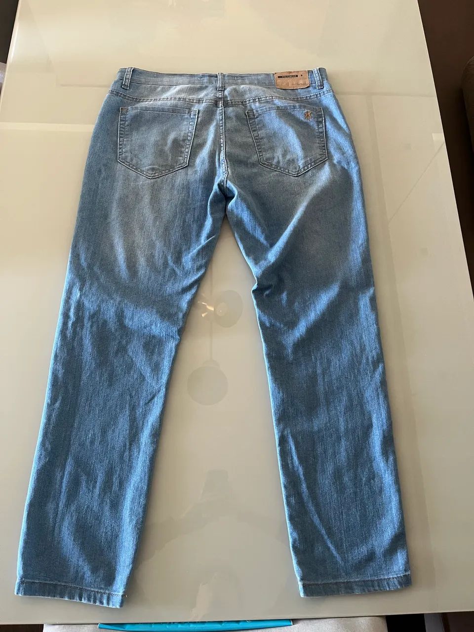 Calça Jeans masculina azul, tamanho 42 - Foto 2