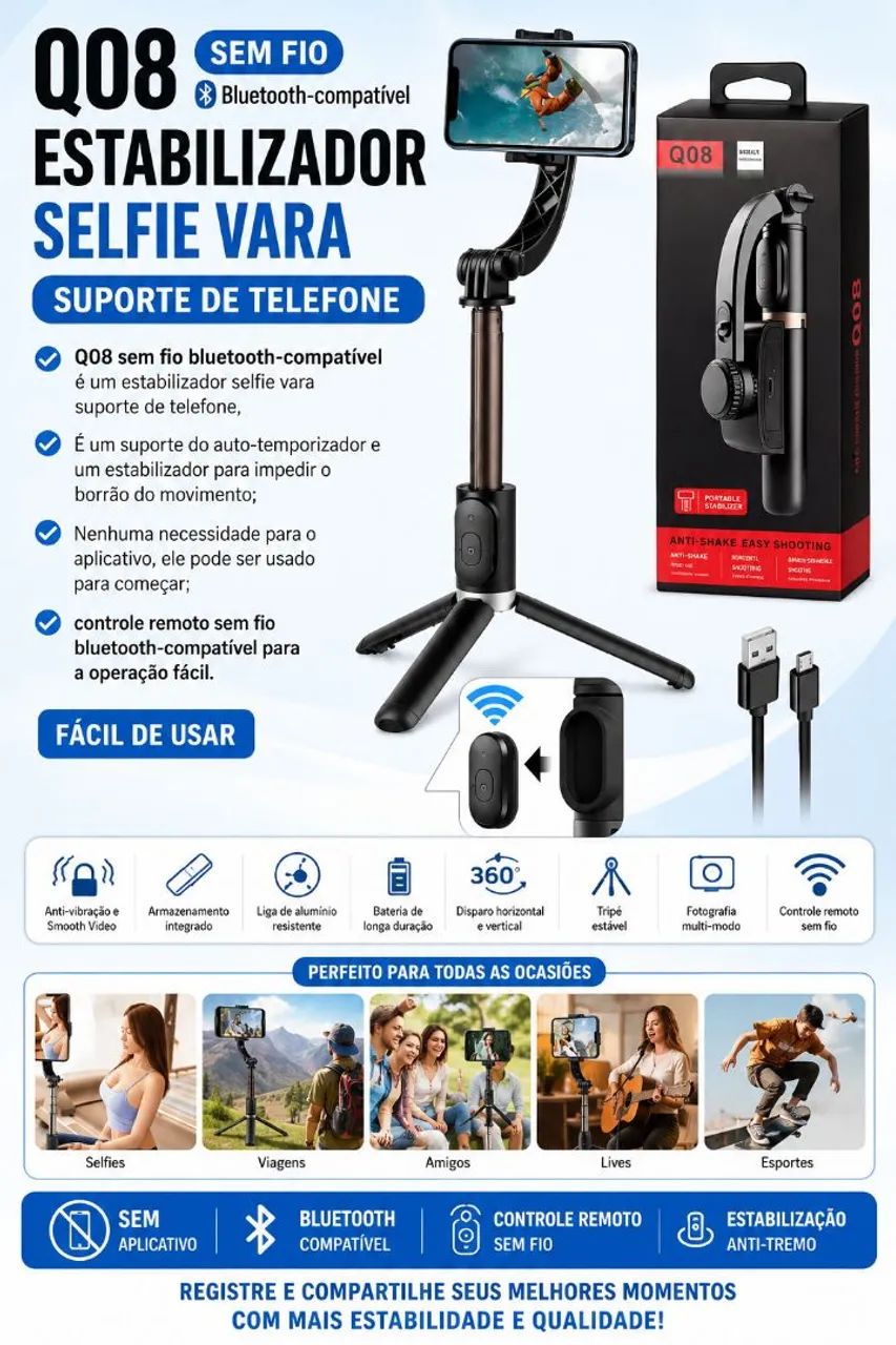 Gimbal Estabilizador Q08 