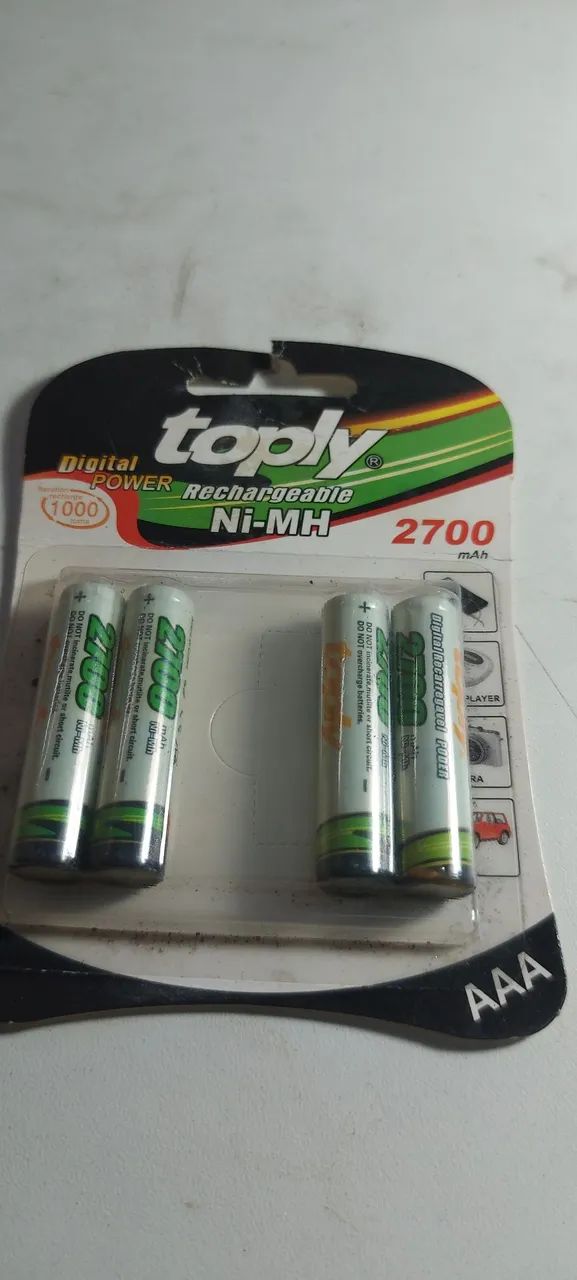 Pilha palito recarregável 