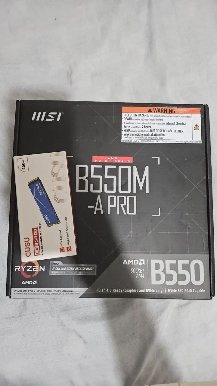 KIT PLACA-MÃE E SSD M.2