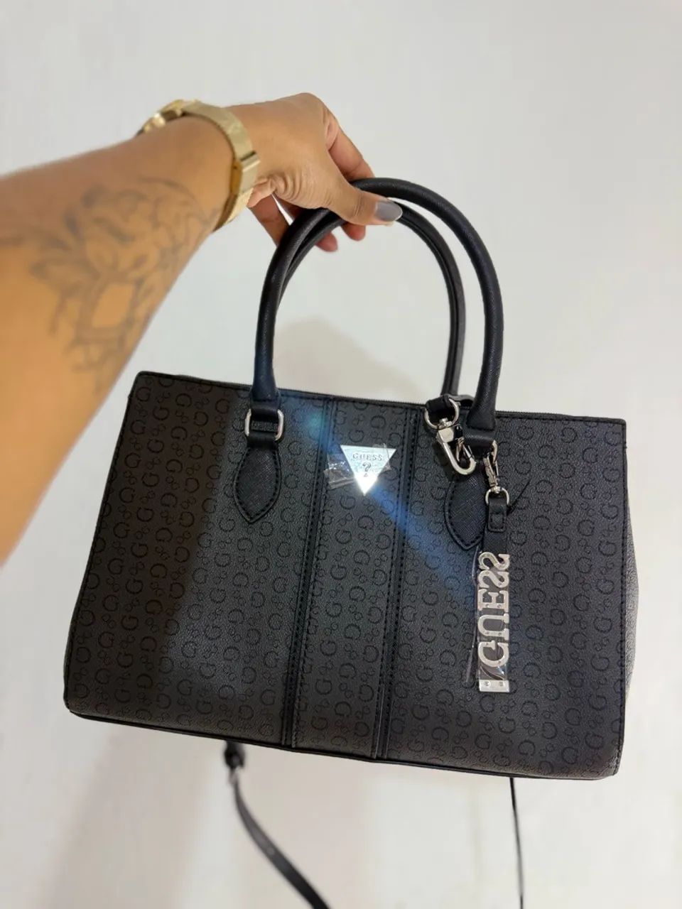 Bolsa Guess original cinza chumbo