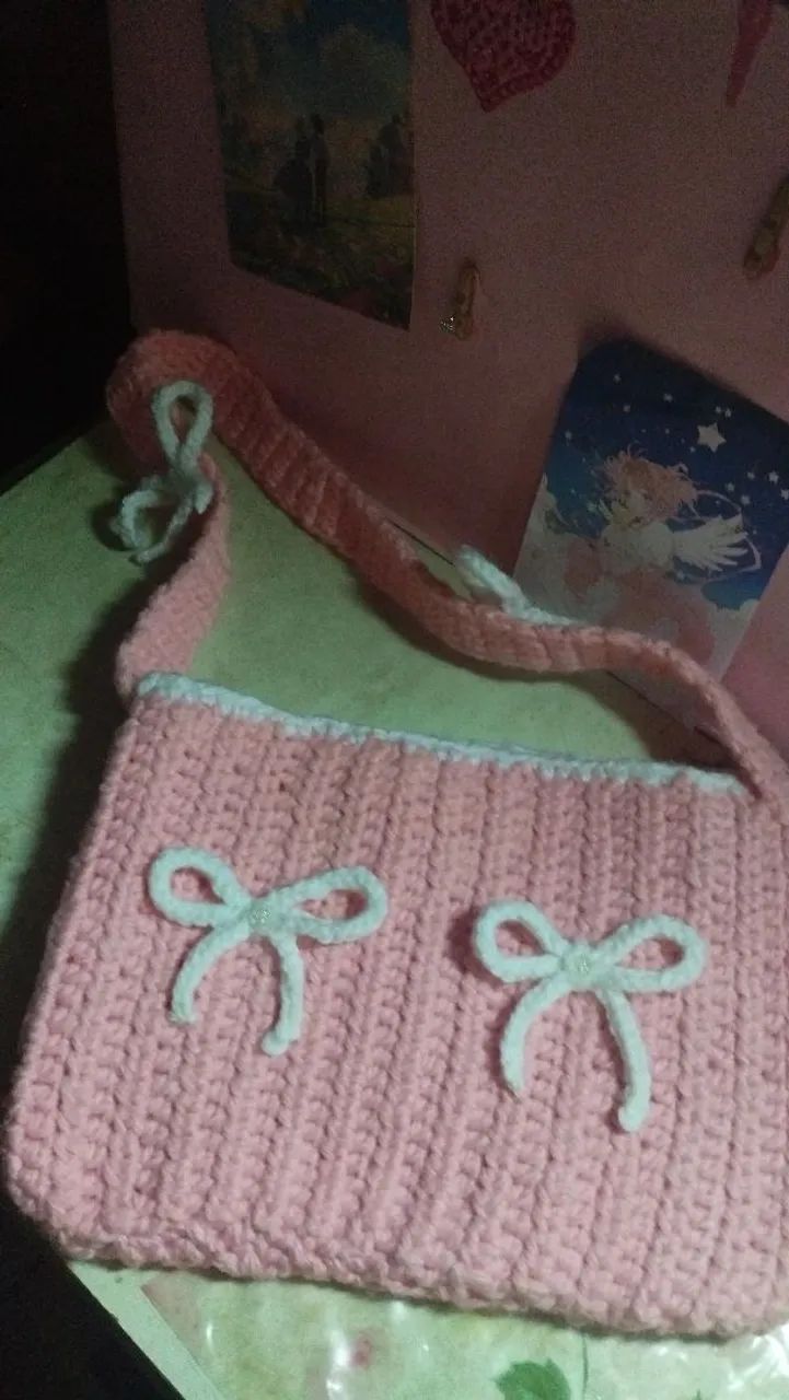 Bolsa de Crochê fofa - Foto 2