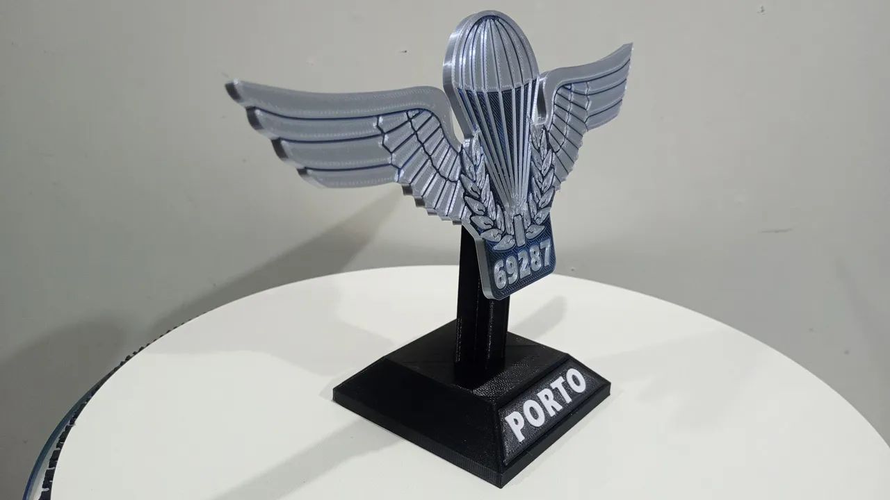 Objeto Decorativo Brevê Paraquedista Militar Exército Pqd