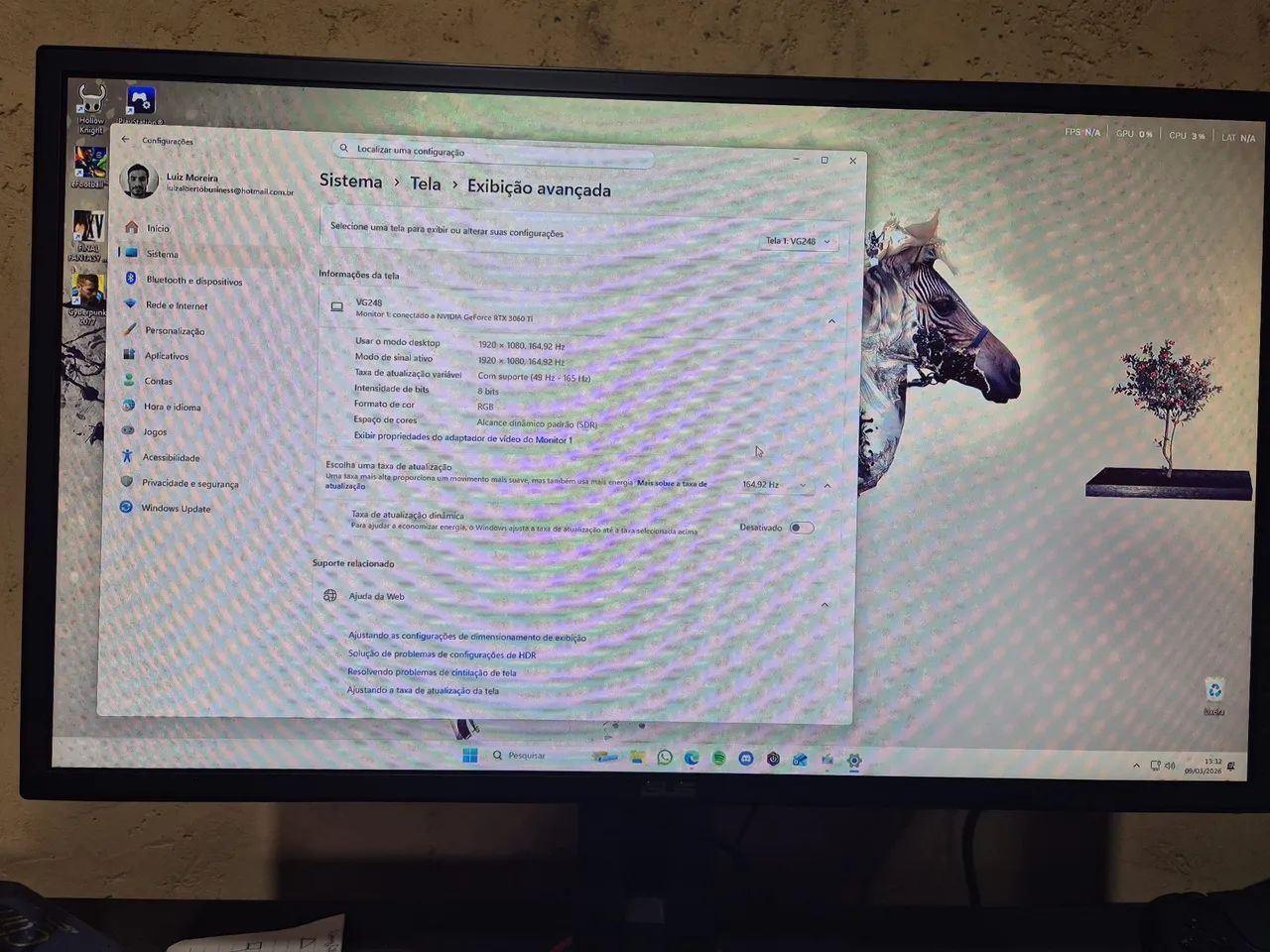MONITOR GAMER ASUS VG248 165HZ - Foto 3
