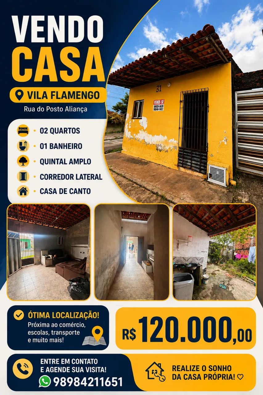 VENDO CASA NA VILA FLAMENGO 