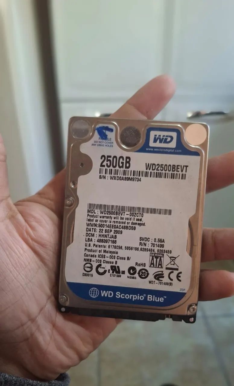 HD 250 GB Notebook WD