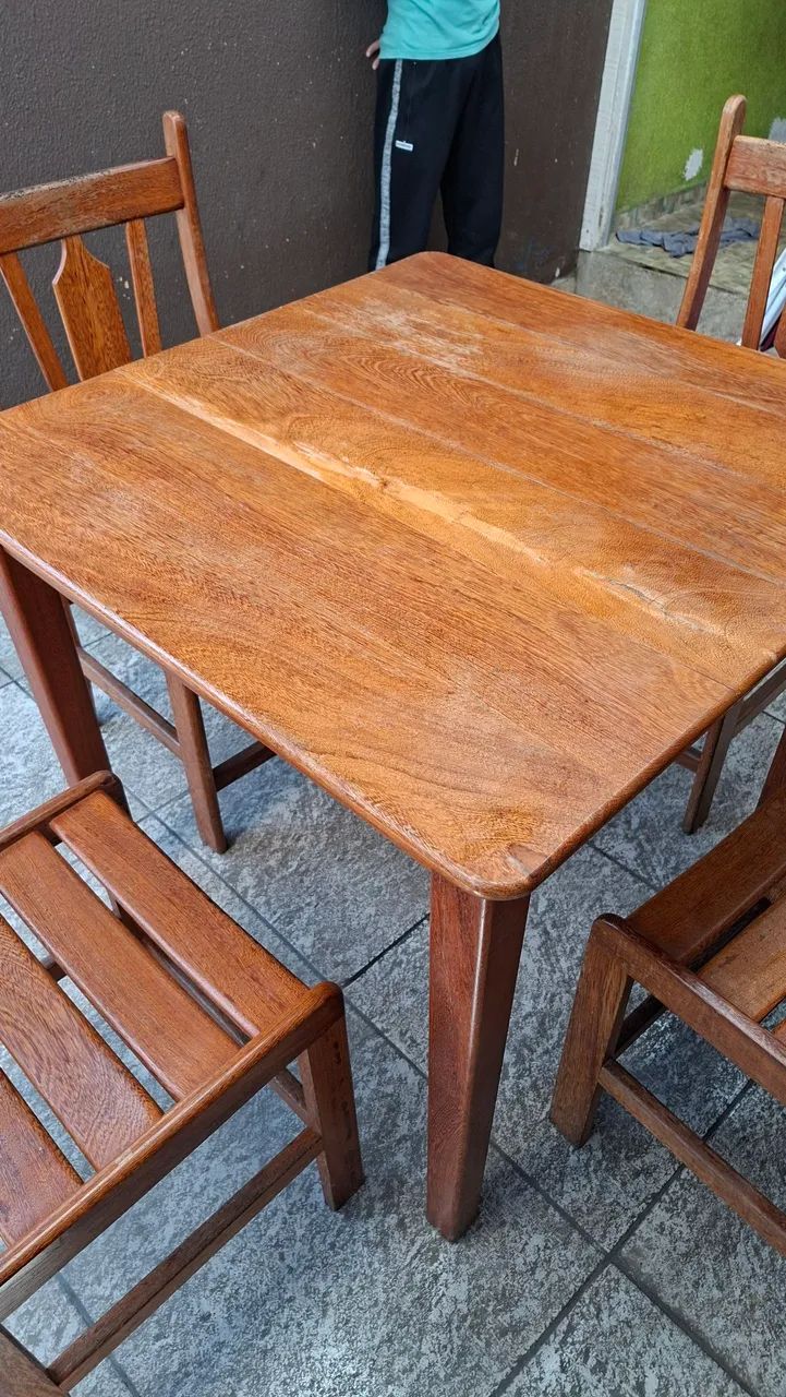 Mesa em madeira maciça reforçada leia  - Foto 2