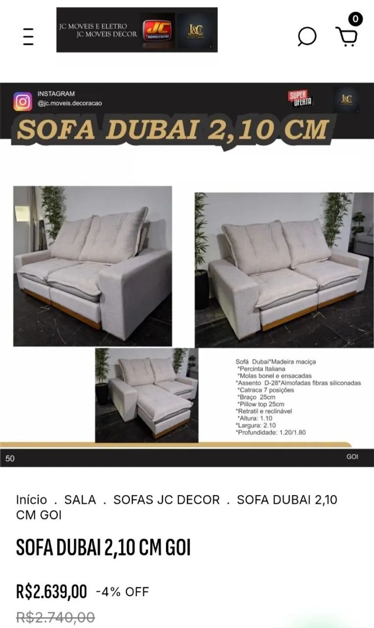 SOFA DUBAI COM PILLOW TOP - Foto 4