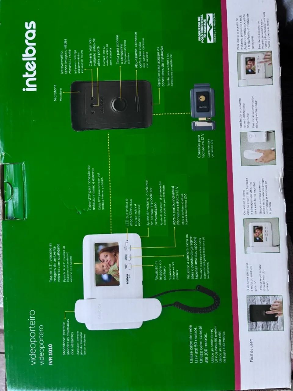 Videoporteiro Intelbras IVR 1010 com câmera - Foto 3