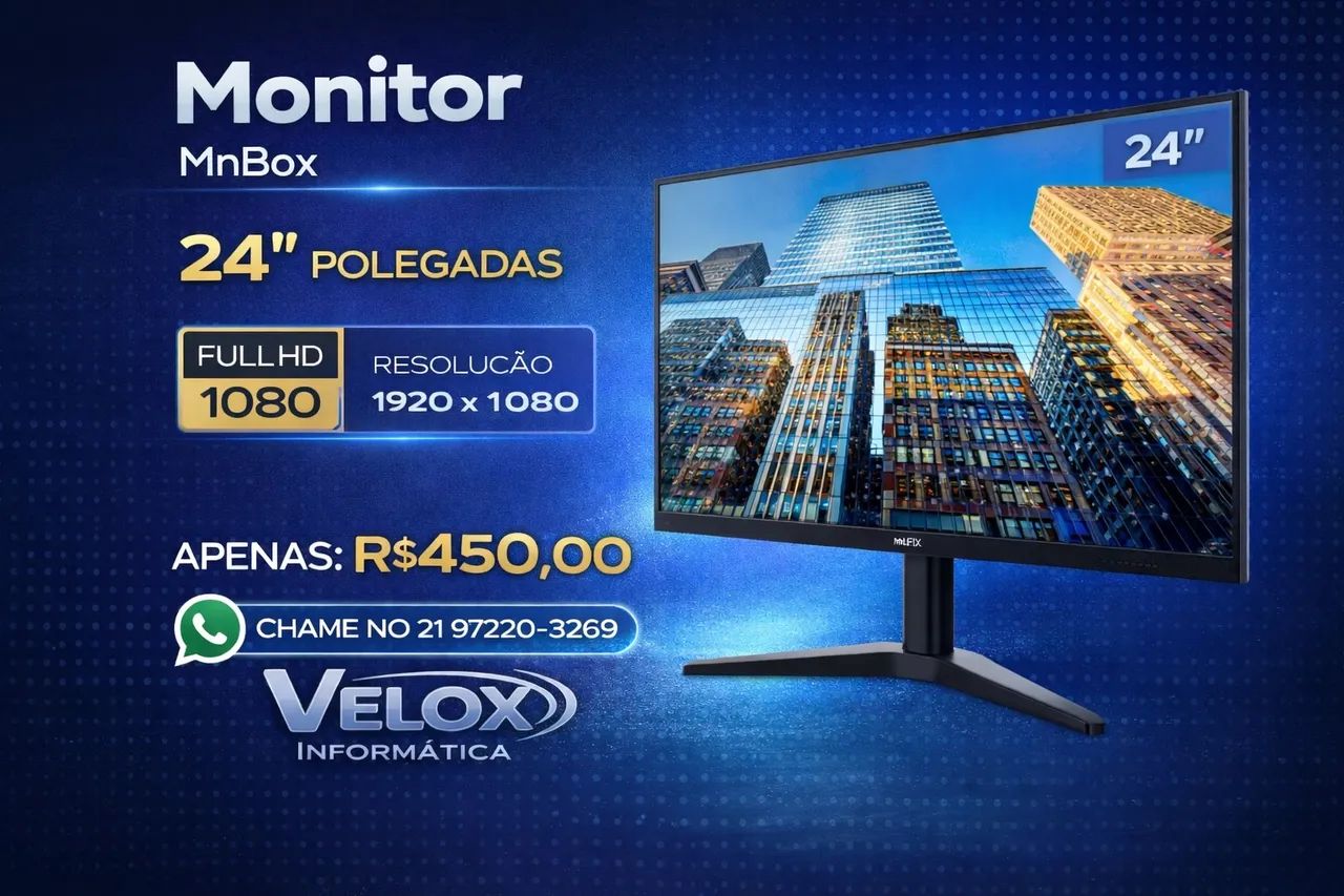 MONITOR 24 POLEGADAS FULLHD C/HDMI