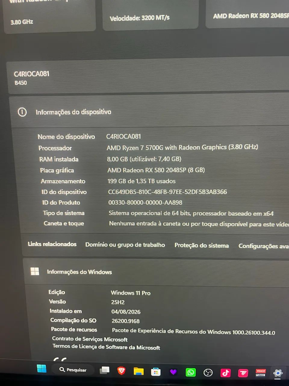 VENDO CPU GAMER
