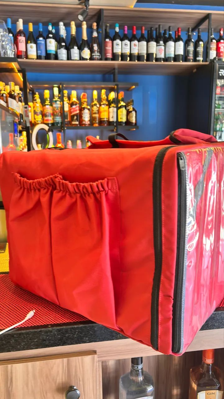 Bolsa Mochila Bag Pizza Isopor Térmico 45cm/60lts - Foto 3