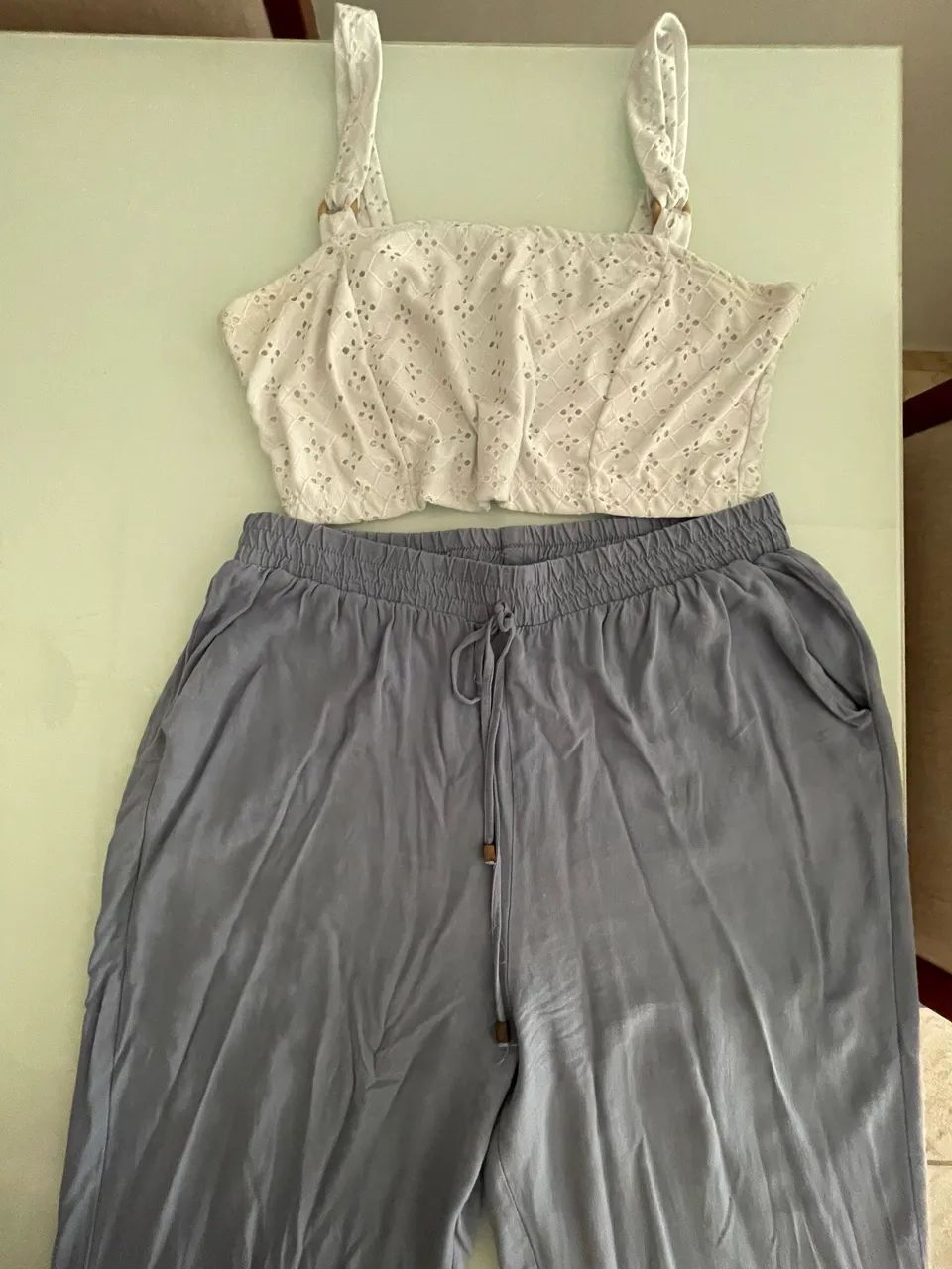Conjunto calça + cropped 