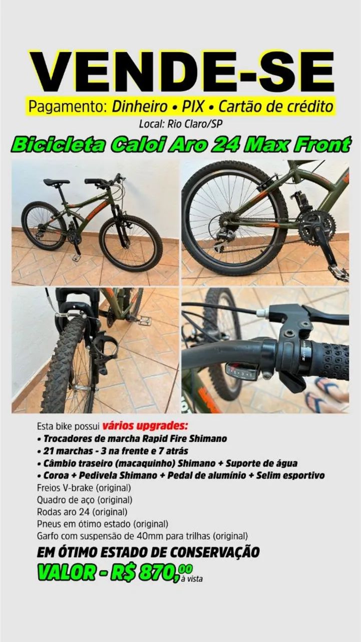 Bicicleta Caloi Aro 24