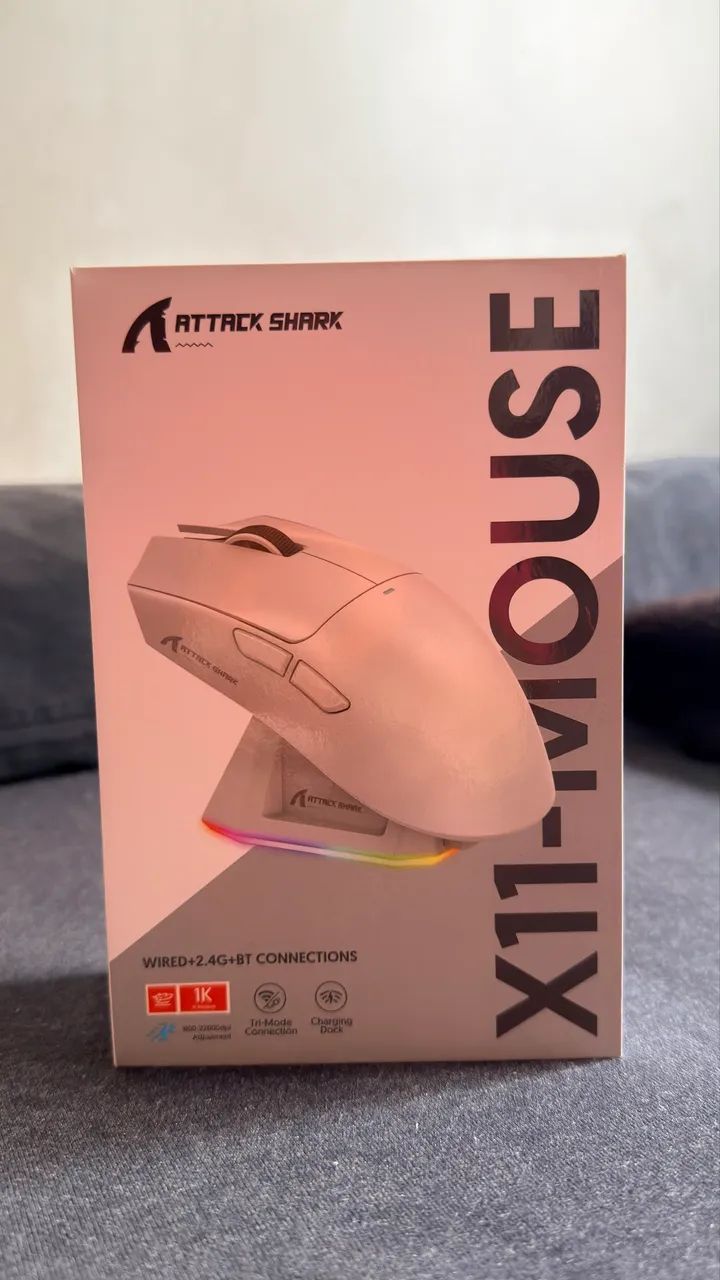 Mouse Attack Shark X11 - Vermelho - Foto 4
