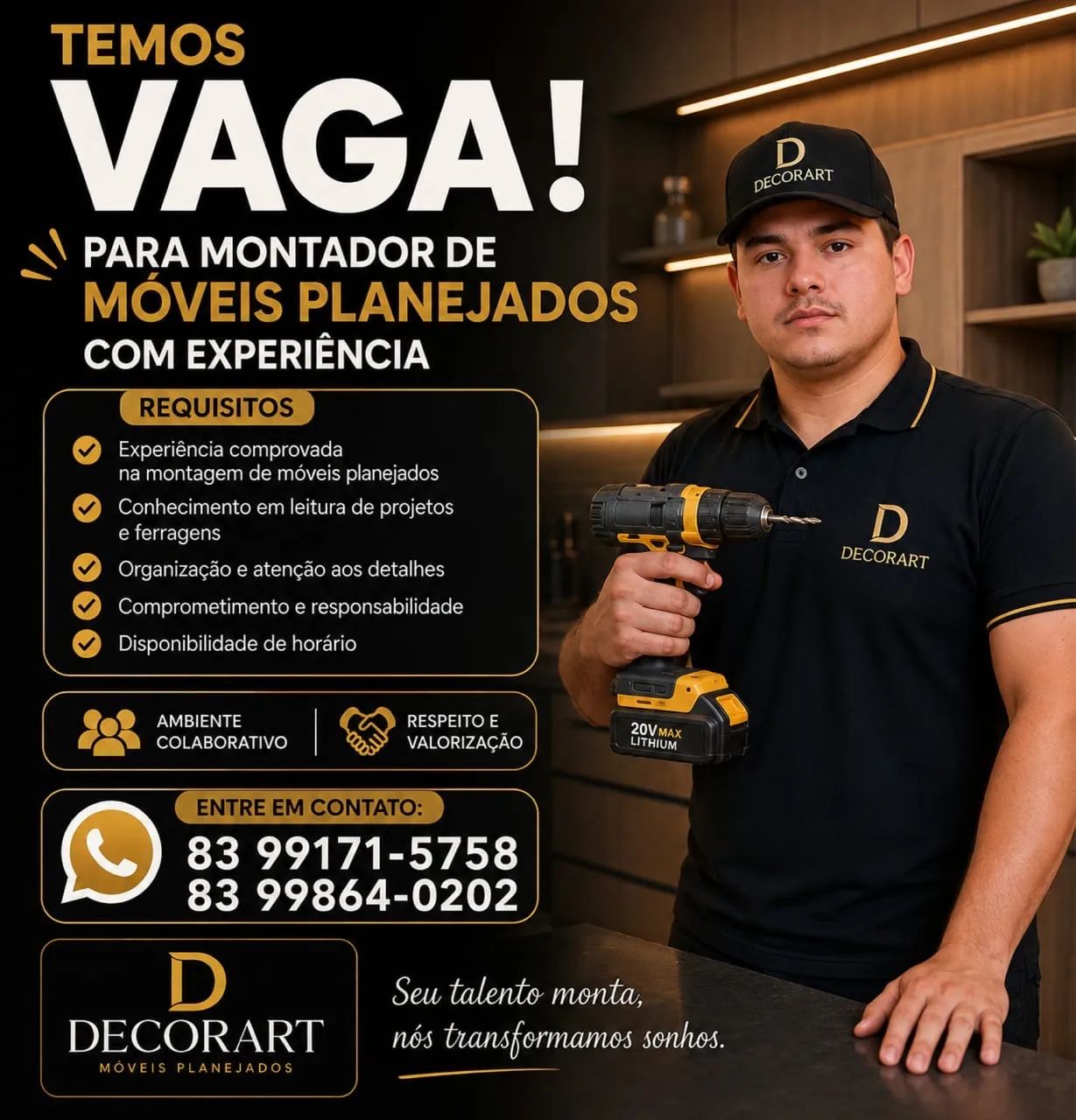 Vaga para Montador 