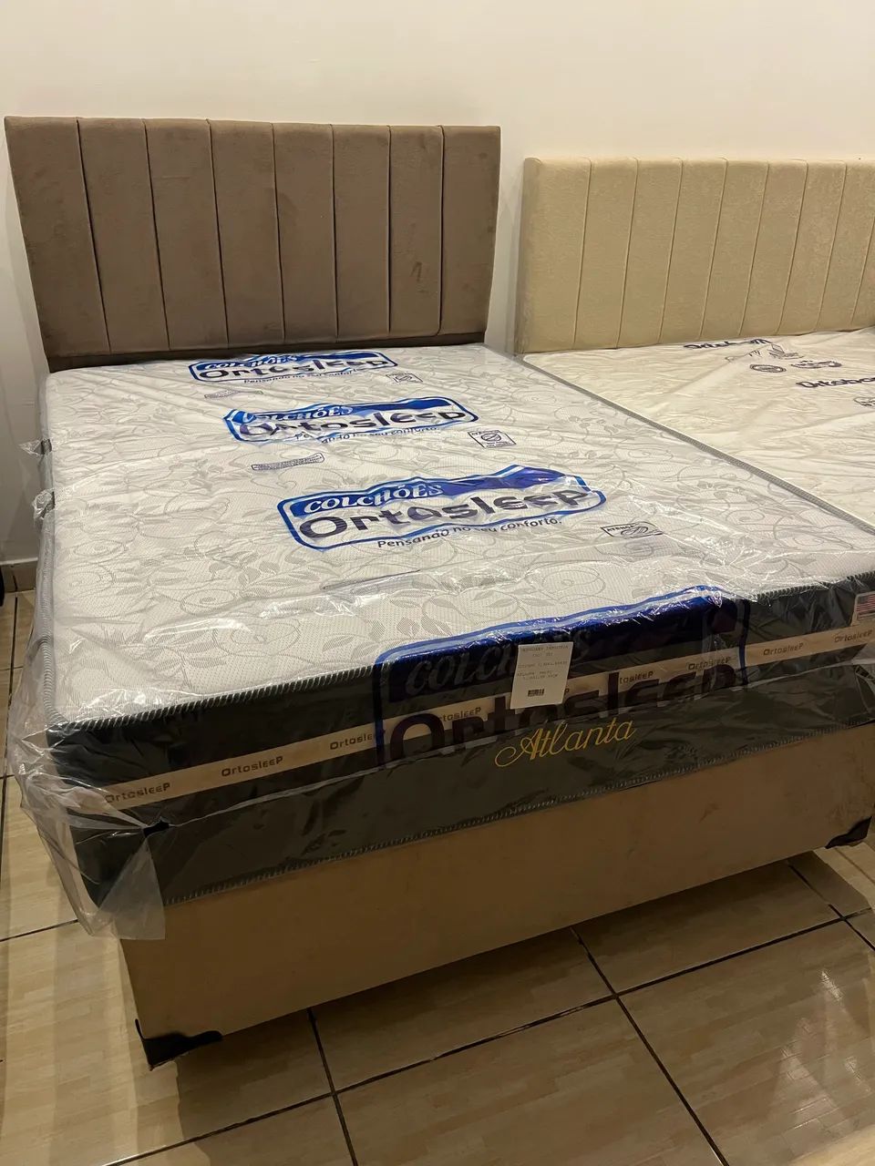 Colchão casal semi ortopédico + cama box 