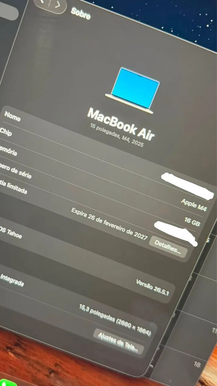 MacBook m4 - Tela 15,3 - 4 meses de uso - Foto 3
