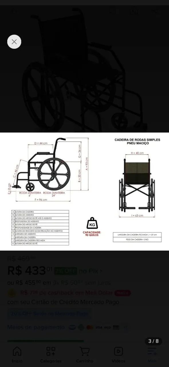 Cadeira de rodas - Foto 4