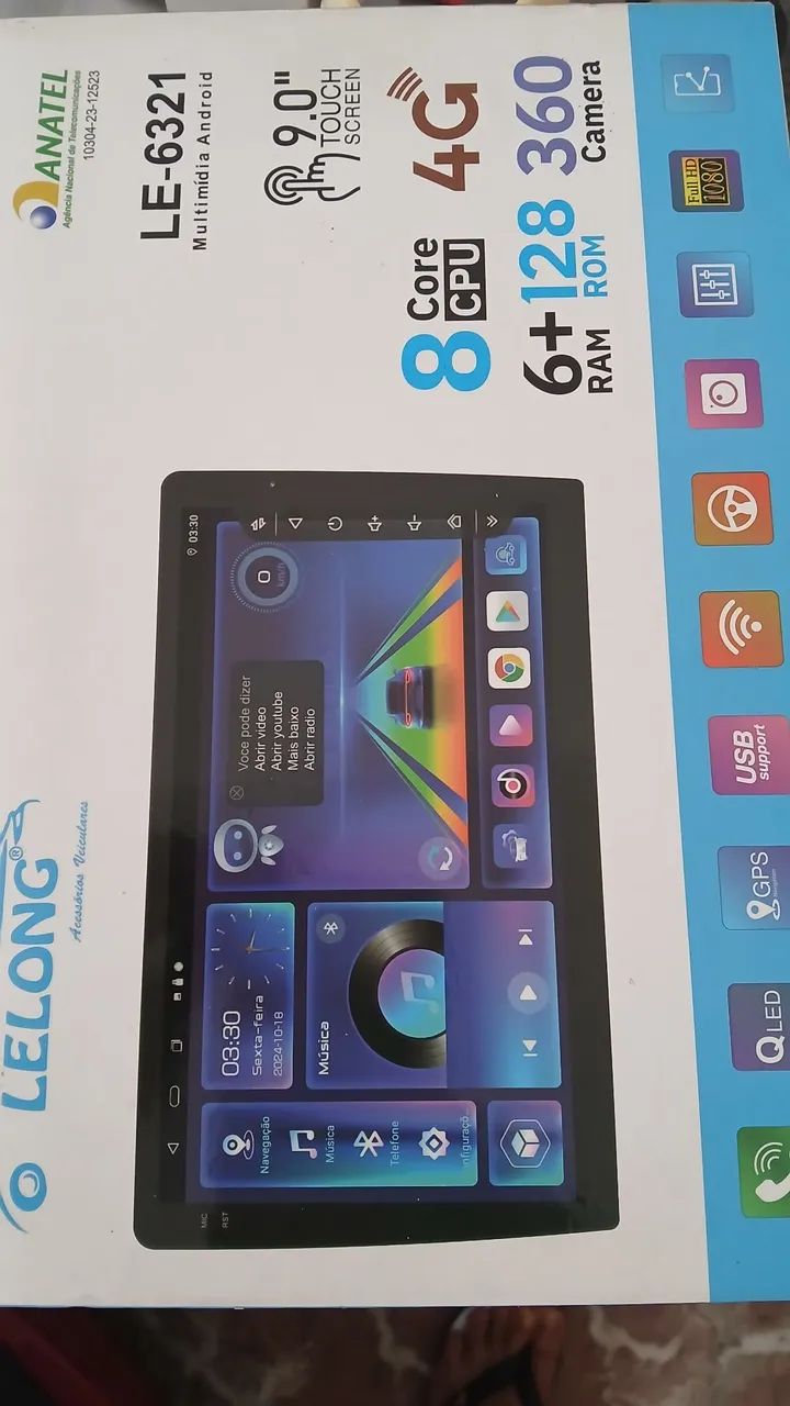 CENTRAL MULTIMIDIA ANDROID WI-FI 9 POLEGADAS PEGA CHIP 4G  - Foto 2