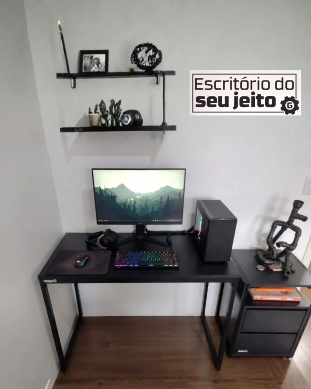 Mesa Multiuso 1m NOVA Birô Reforçado Industrial para Computador Notebook de Escritório