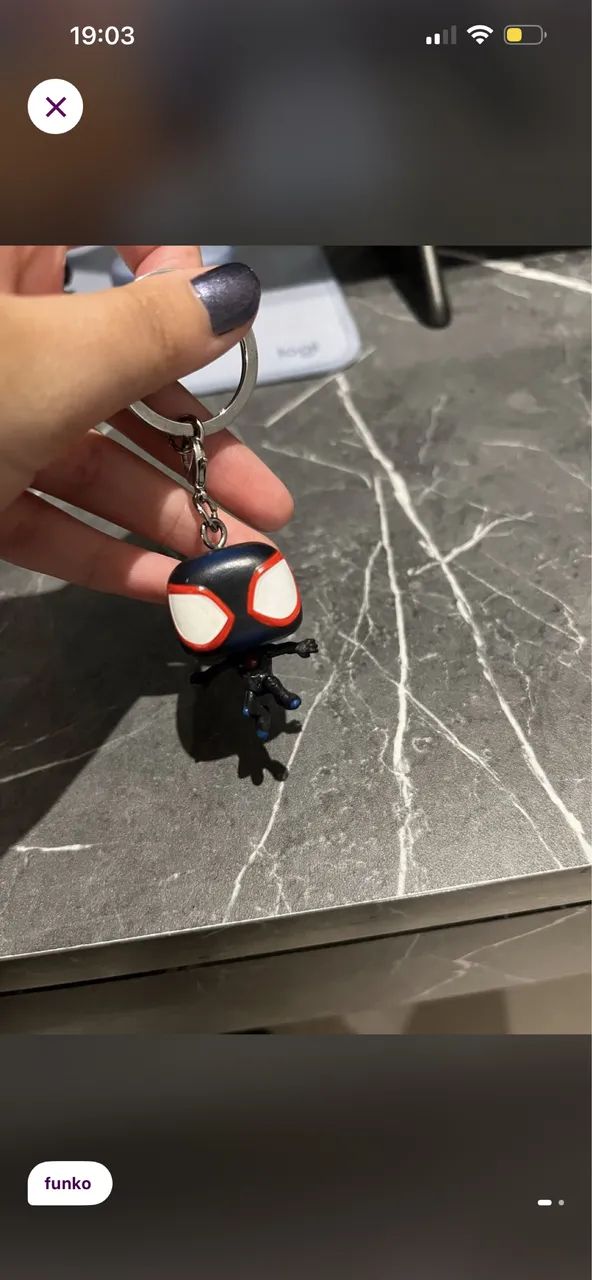 chaveiro miles morales homem aranha