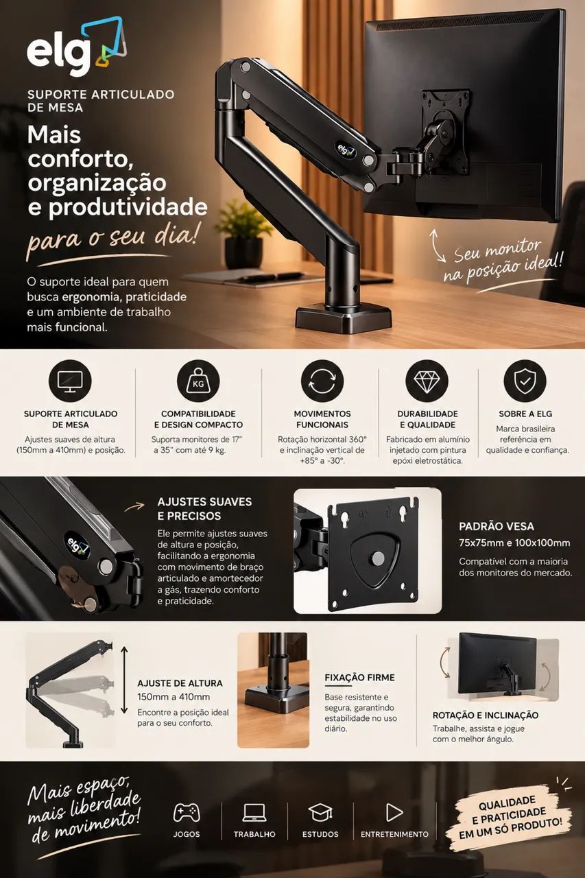 Suporte para monitor 