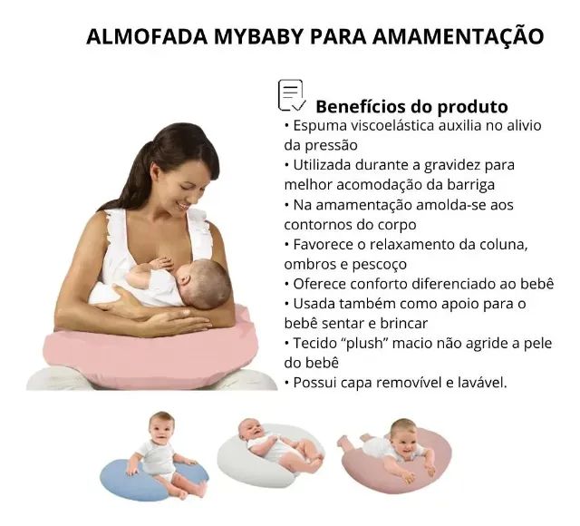 Almofada Para Amamentação Copespuma My Baby Branco - Foto 4