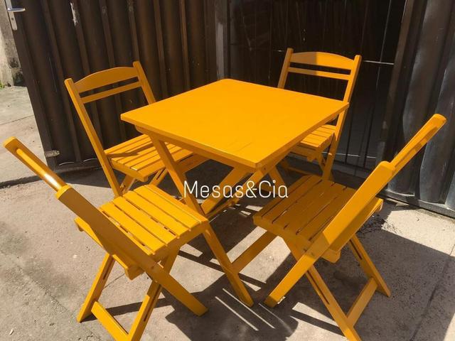 Mesa e cadeira para lanchonetes