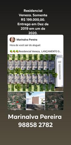 Residencial Veneza, Casas com 2 quartos, sendo 1 suíte e 1 semi-suíte.
