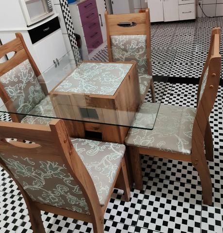 Mesa com tampo de vidro - Foto 3