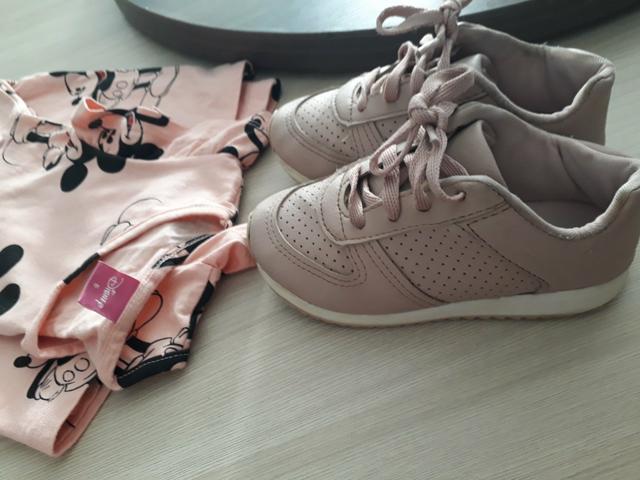 Tênis infantil + vestido Disney tamanho 6 tenis 26R$30 - Foto 6