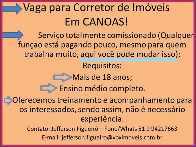 Vaga para Corretor de Imóveis em Canoas