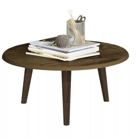 Conjunto Mesa De Centro E Mesas Laterais Madeira Rustica - Bechara - Foto 2