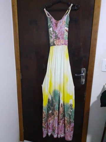 vestido longo floral gloria