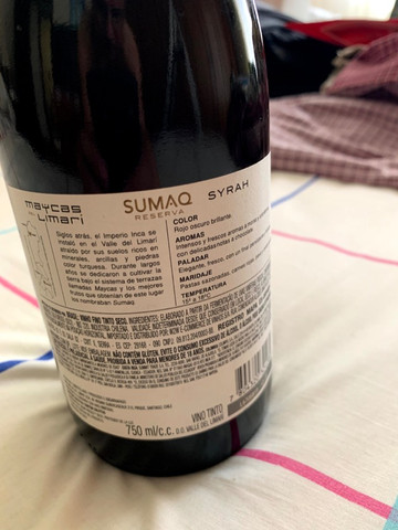 Maycas Del Limarí Reserva Sumaq Syrah Tinto - Foto 3