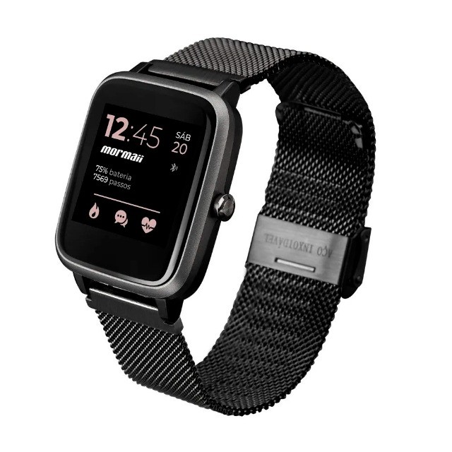 Relógio Smartwatch Mormaii Life Aço Preto - Foto 3