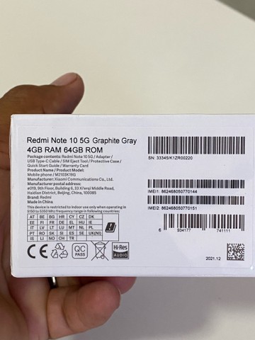 Redmi Note 10 5G Graphite Gray 64 GB 4GB ROM