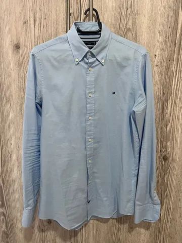 Camisa Social Azul Tommy Hilfiger