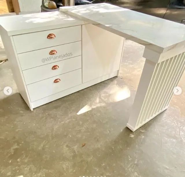 Kit Clínicas e Consultórios  - Armário Gabinete e Mesa em L - Sob Medida - Foto 5