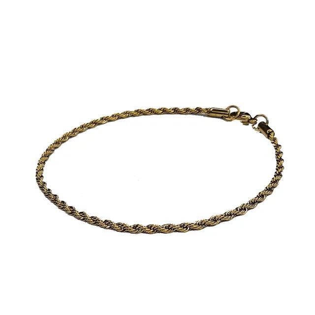 Pulseira dourada trançada  - Foto 3