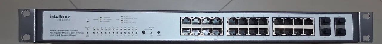 Switch Intelbra Sg 2404 Poe 24 Prts Gigab Ethernet Minigbic - Foto 4