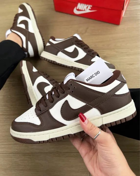 Nike Dunk Low Retro - Marrom e Branco