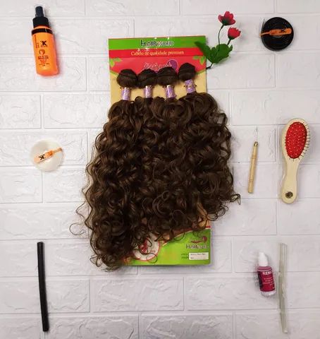 Cabelo Organico Anelado 55cm 230g 4pçs  Hair World - Cor (#10)