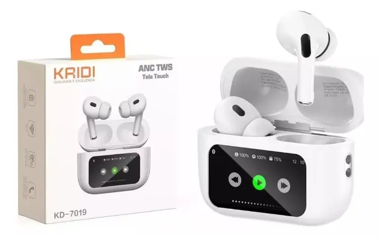 Fone De Ouvido Tela Touch Kaidi KD7019 Cancelamento De Ruído - Loja Natan Abrue 