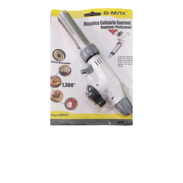 MAÇARICO CULINÁRIO GOURMET  MULTIUSO REGULAGEM DE CHAMA ACENDIMENTO AUTOMÁTICO BMAX BM 05