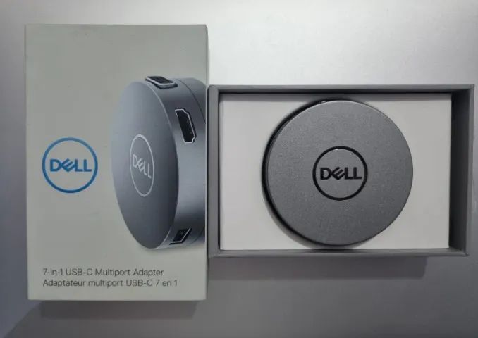 mini dockstation - Adaptador Multiportas USB-C 7 em 1 da Dell - DA310 - Foto 3
